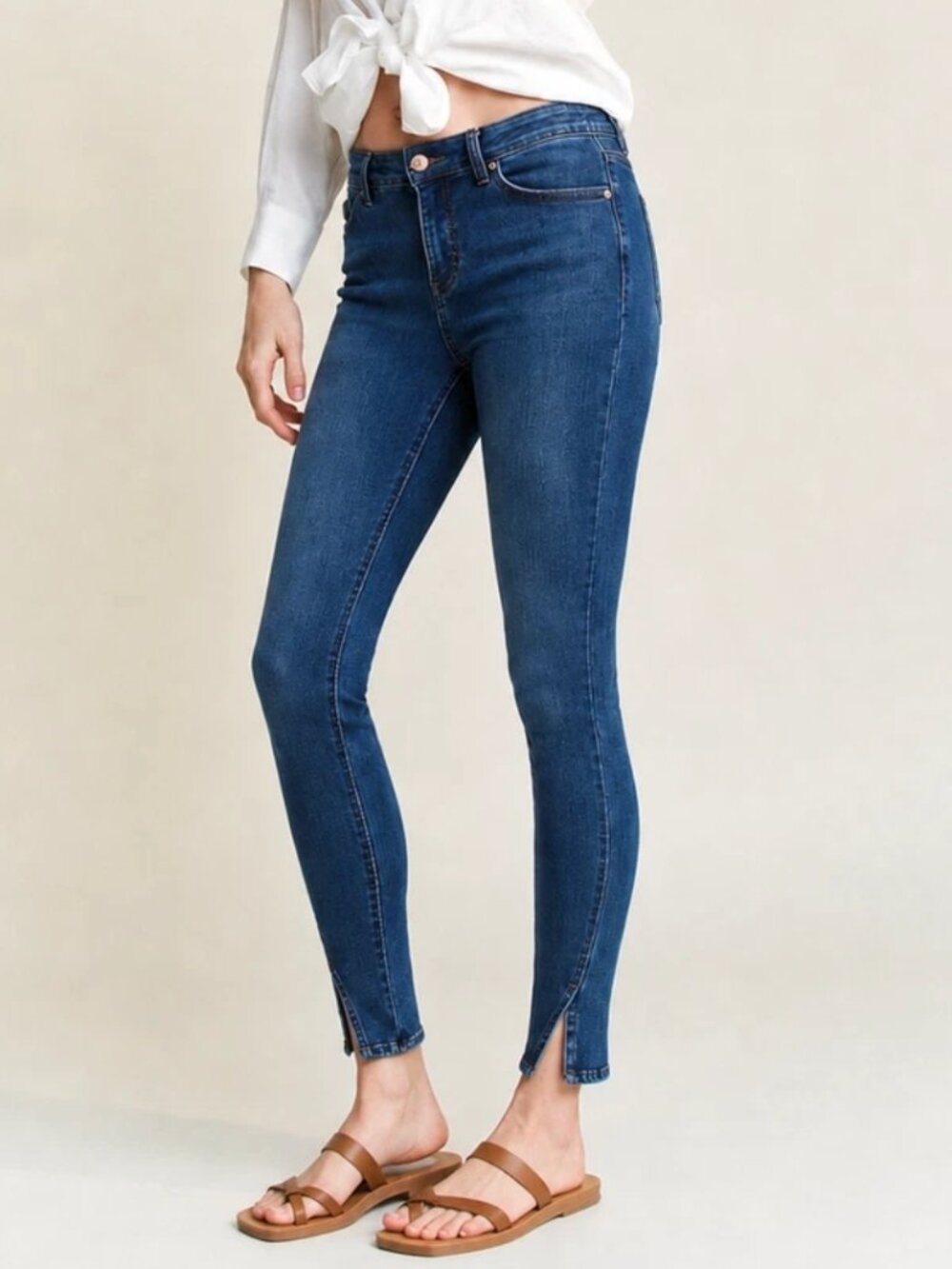 Size 2 Express Skinny Mid-Rise Vented Hem Skinny Jeans Soft Express Jeans
